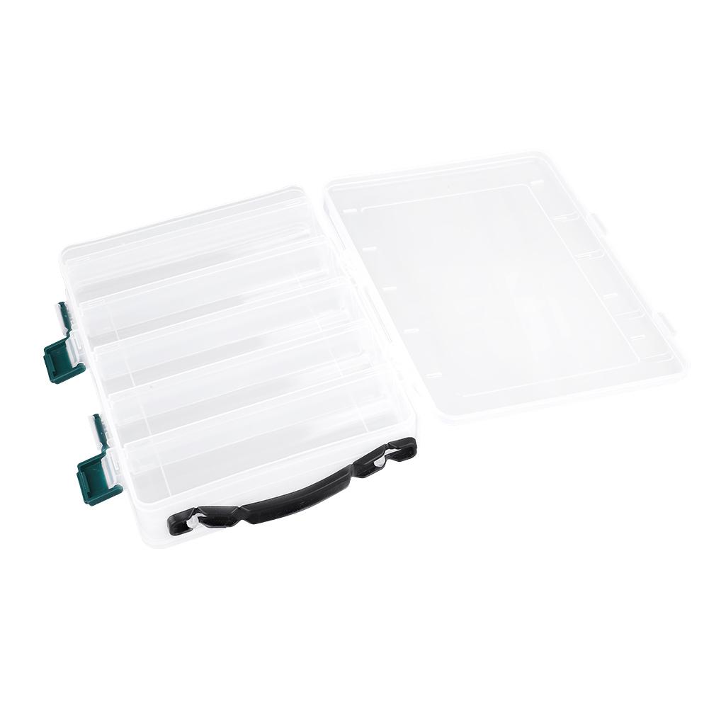 Double Side Plastic Fishing Baits Box Lures Holder Case Large Capacity Accessory