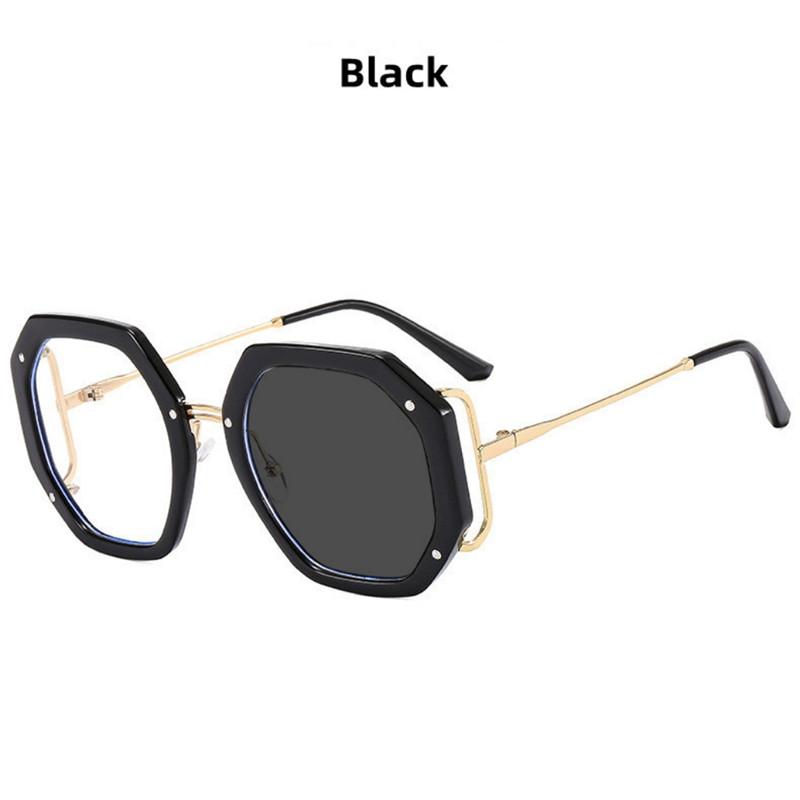 New Fashion Large Polygon Women Glasses Frame Photochromic Anti Blue Light Computer Reading Hyperopia Eyeglass