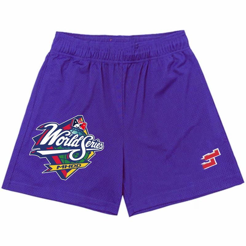 

Американские модные дышащие сетчатые фитнес- и спортивные шорты для бега, баскетбола и повседневной носки XL фиолетовый