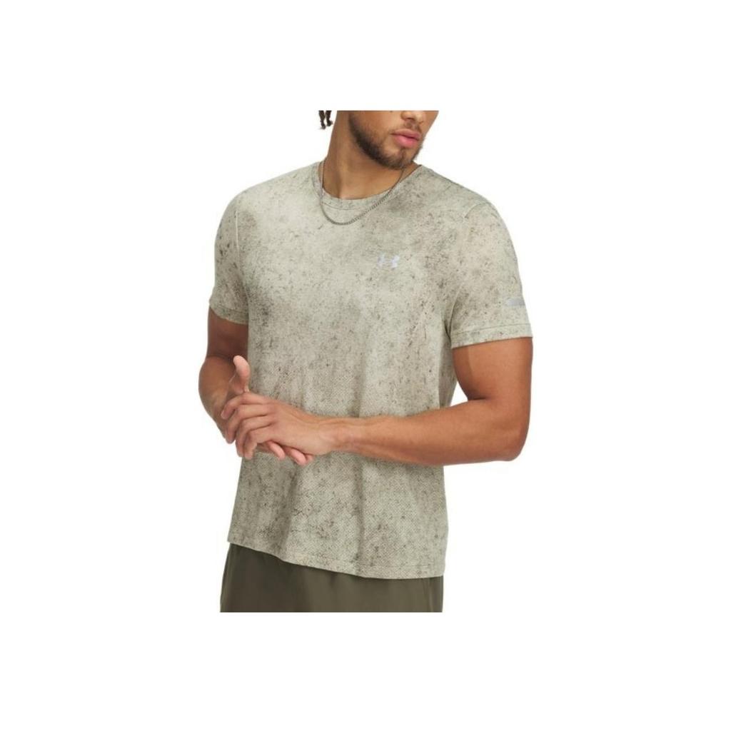 Under Armour Seamless Stride SS25 Running Series Logo Gradient Slim Fit Crew Neck T-Shirt Men Tops Lime-Green 1388043-348