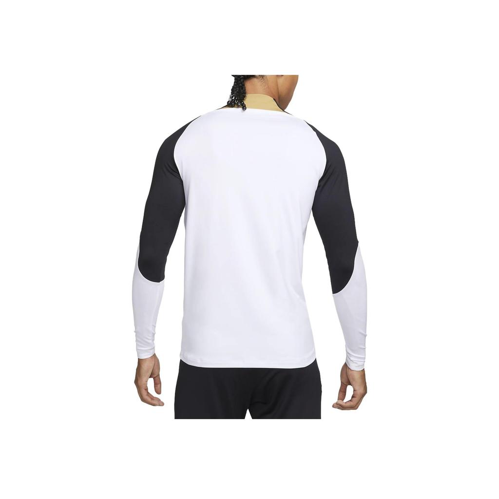 Nike Dri-FIT Fußball Trainingsshirt Buchstabenaufdruck Rundhalsausschnitt Langarm T-Shirt Herren Tops Weiß DX3100-101