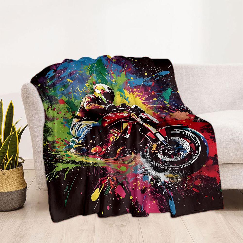 Motocross Adventure Sport Flanelldecke - Weich und geeignet für Sofas, Betten, Büros, Reisen, alle Jahreszeiten und das beste Geschenk für die Feiertage.