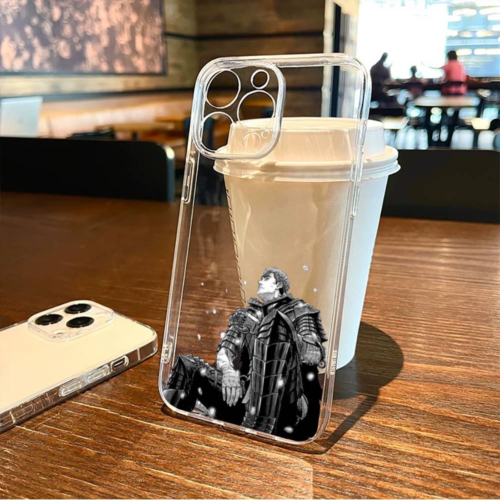 JAPAN ANIME B-Berserk Cool  Phone Case For iPhone17,16,15,14,13,12,11 Plus,Pro Max Soft Transparent Cover iPhone16se4
