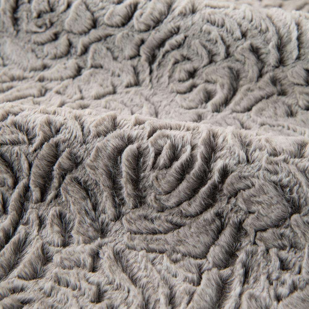 Rose Fleece Sofa Cushion Thickened Warm Plush Seat Cushion  New Fixed Non-Slip Sofa Cover Cover Cloth