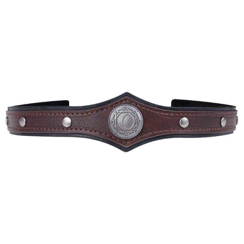 Water Resistant PU Leather Hairband Medieval Styles Cosplay Costume Hairband for Women Theme Event Photography Headwear
