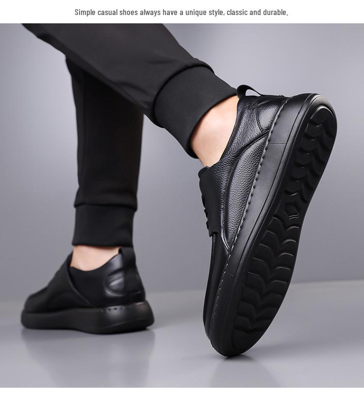 Męskie Retro Skórzane Lekkie Antypoślizgowe Casualowe Buty Biznesowe