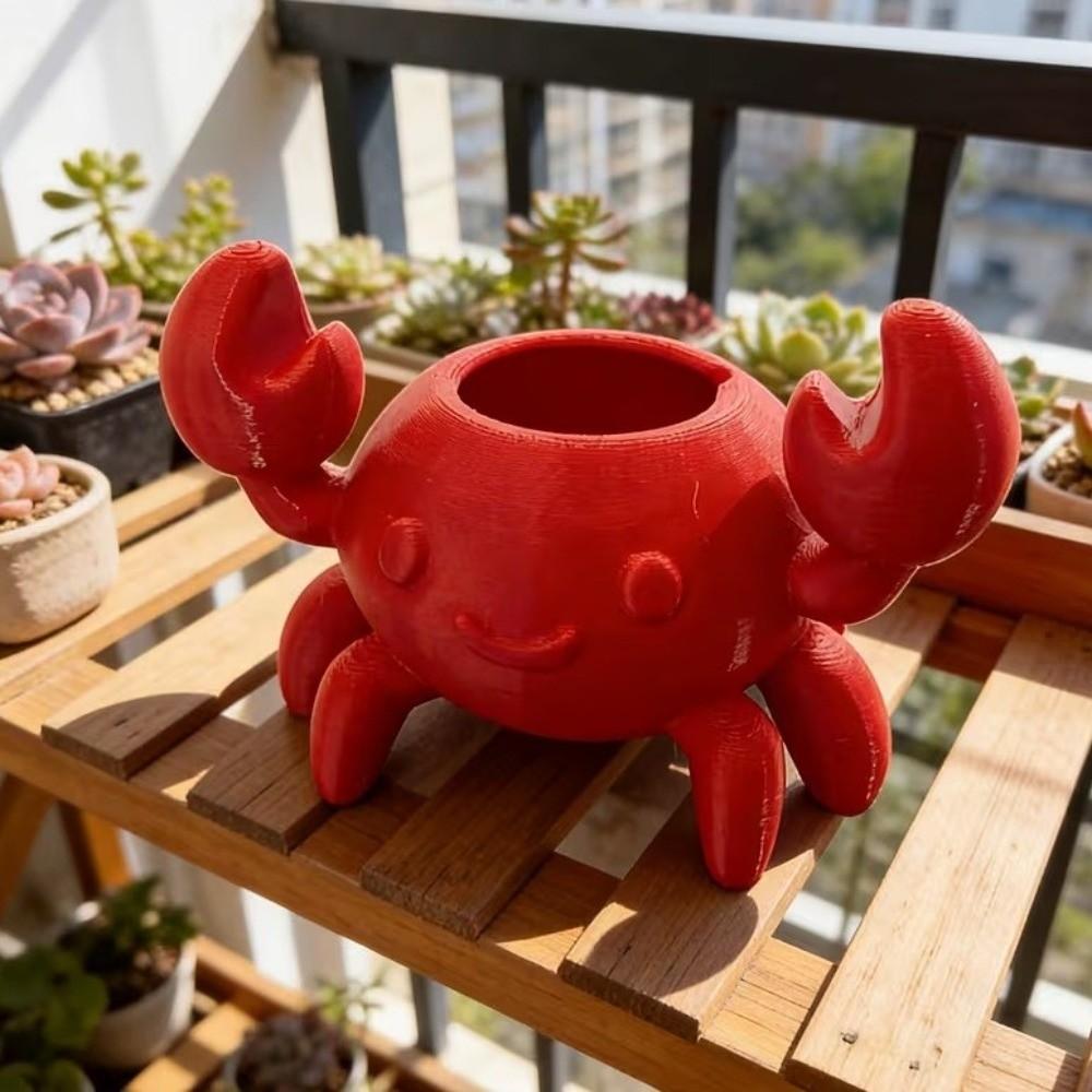 Plastic Pencil Holder Handmade Makeup Brush Holder Funny Flower Planter Office Decorations