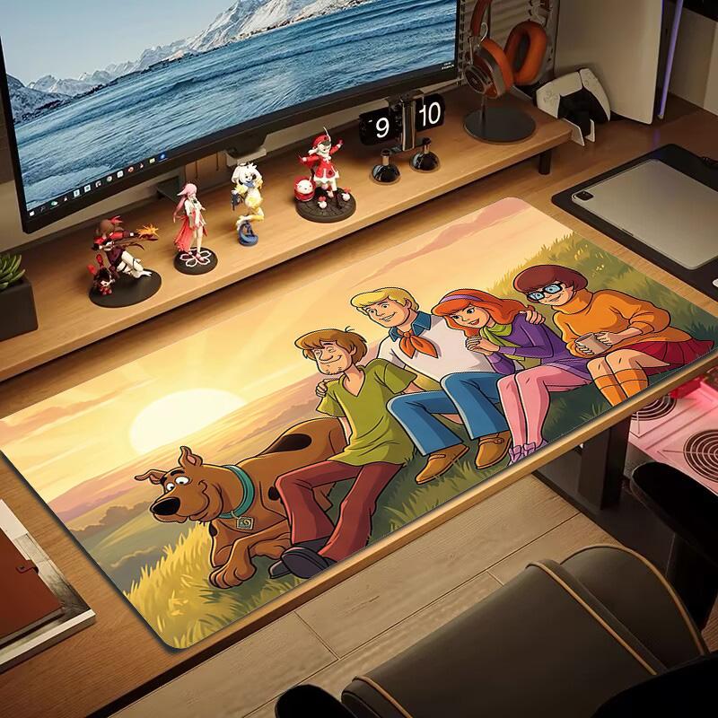 Scooby‑Doo Print Cushion Non-slip Laptop Tablet Big Mousepad XXL Mat Mini PC Playmat With Lock edge