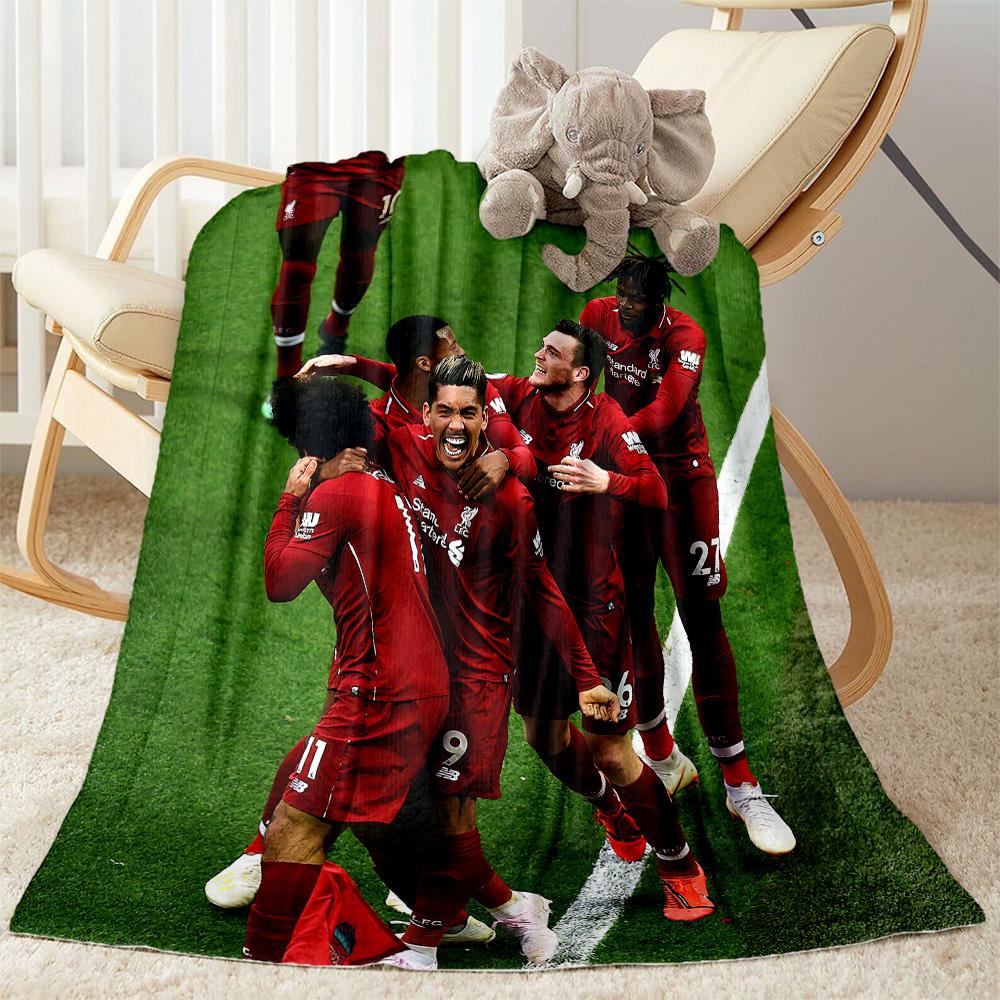 Liverpool Football Club Deken Warm Decor Geweldig Voor Kantoorstoel Bed Picknicks Vier Seizoenen Universeel Digitale Print