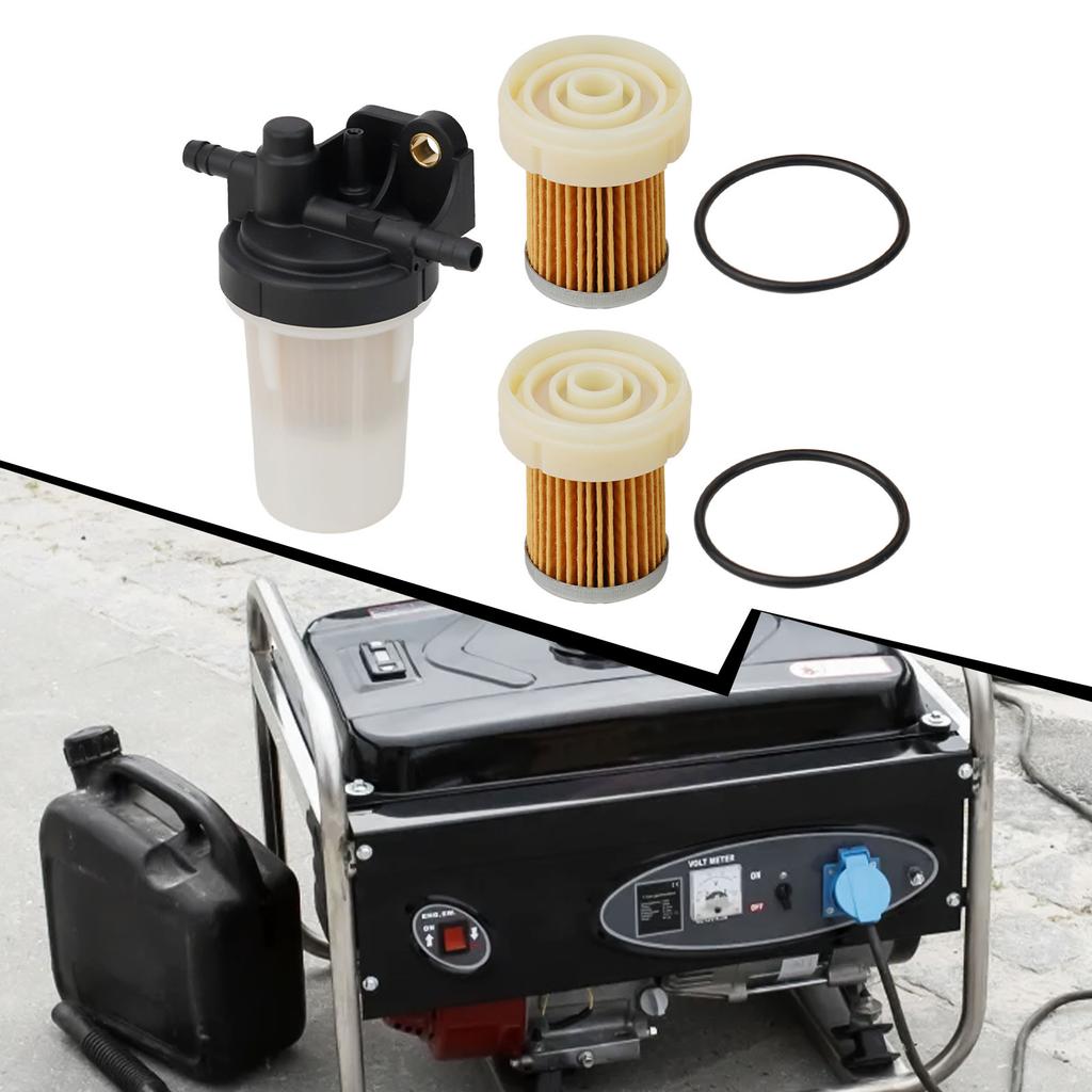 Kraftstofffilter Kompatible Kraftstofffiltereinheit und 2 Stück Filterelemente für Kubota Traktoren der B-Serie und Nutzfahrzeuge