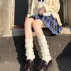 JK 80s Party Dance Legwarmers Autumn Winter Knitted-Leg Warmers Lolita-Socks Warm Long Boot Socks Gift for Women Girls