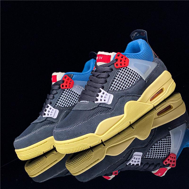 AJ4 Men's & Women's White Cement, Hot Lava, and University Blue Basketball Shoes