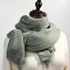 Thin Wool Scarf Women's 2025 Autumn and Winter New Solid Color Scarf Fashion Warm Decorative Shawl Scarf