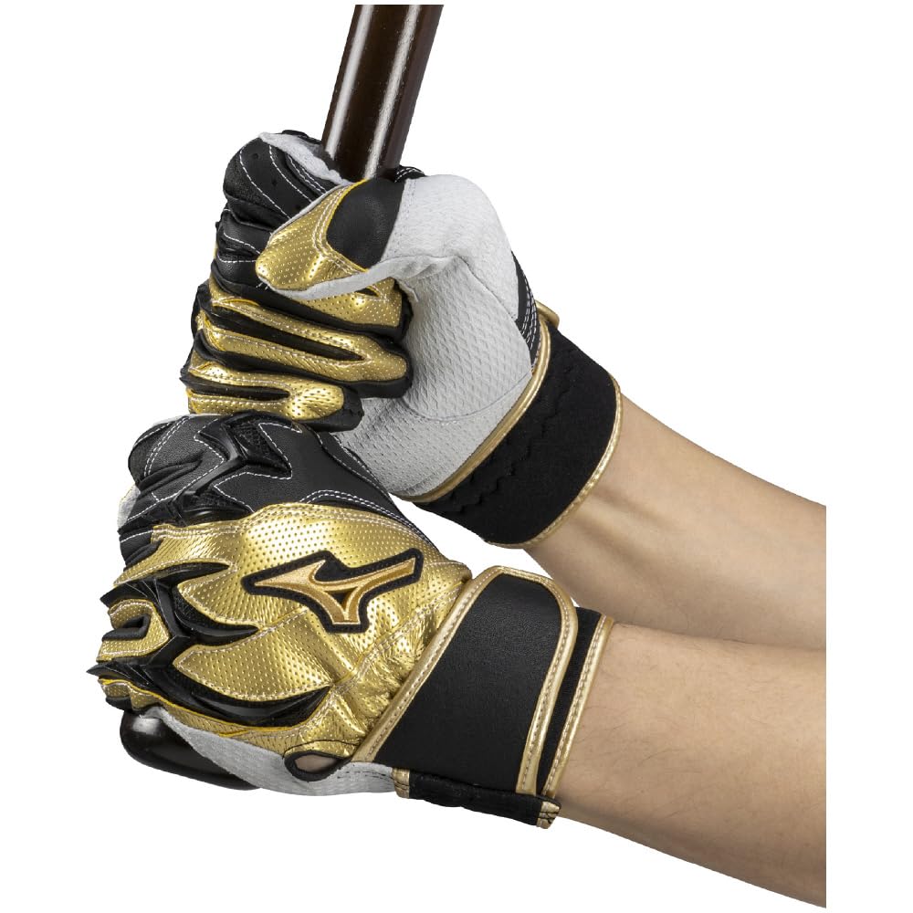 MIZUNO Direct Store Exclusive Mizuno Baseball Silicon Power Arc DI Both 1EJEA831 27cm Batting (Mizuno) [Mizuno / Pro] [For Hands] Gold/Black/Black