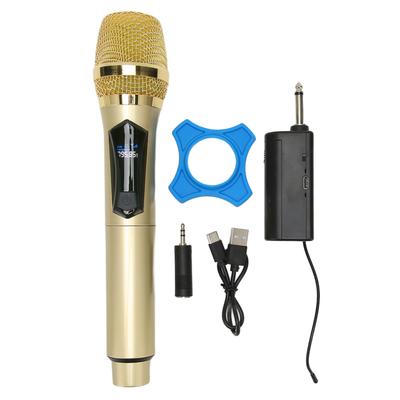 Drahtloses Mikrofonsystem Wiederaufladbar Universal V-Band Feste Frequenz Bis zu 50 Meter Handmikrofon