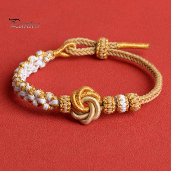 Damen-Handseil, geflochtener Knoten, süße Farbe, verstellbar, handgewebt, Blumen-Design, romantische Liebessymbolik, Armband, Valentinstag, Jahrestagsgeschenk