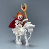 MOC Bricks Mount Action Figure Tang Monk King Horse battle Scene Horseback Warrior Accessories Building Blocks Boys Toys