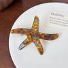 Ocean Series Starfish Hair Clip Acetic Acid Material Spring Hair Clip Side Hair Clip  for Women