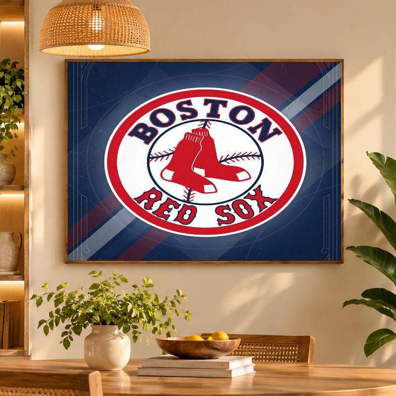 5D Diamond Painting Boston Red Sox DIY Full Drill Diamond Art Kit Home Decoration