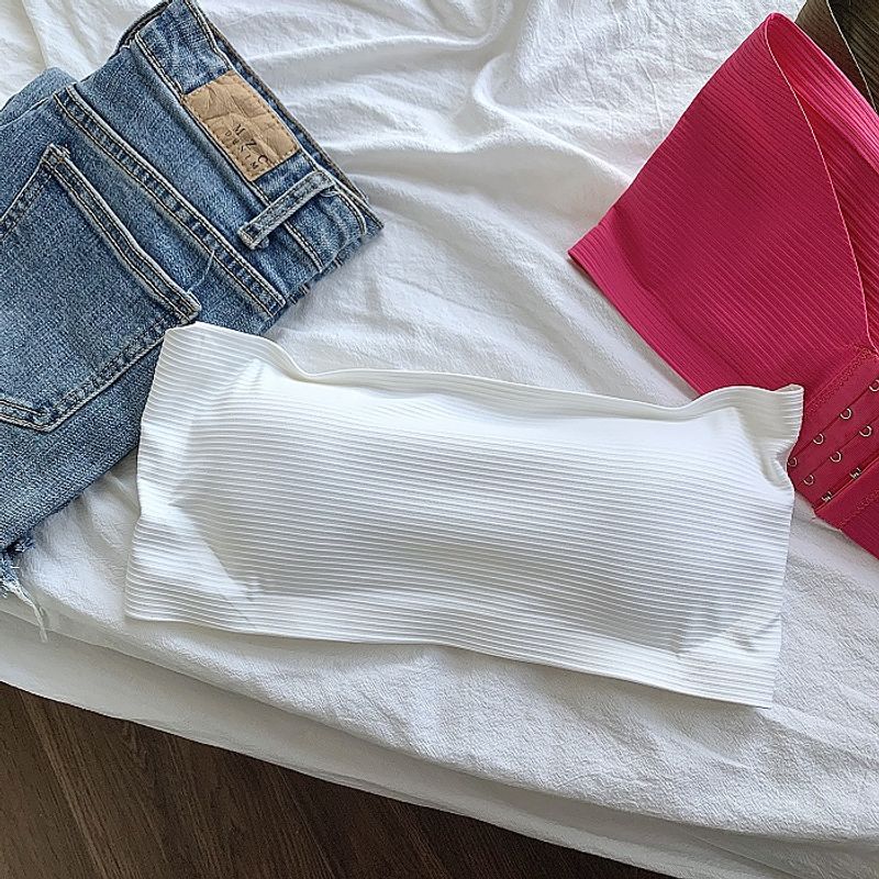 

Поставляется с нагрудной подкладкой Короткий топ-бандо в стиле гяру Топ без бретелек Жилет Женская верхняя одежда Сексуальный спортивный фитнес йога Заворачивающийся White Free size (40.00kg -65.00kg)