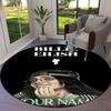 Billie Eilish Custom Name Round Area Rug,Carpet Rug for Living Room Bedroom Sofa Playroom Decor,Non-slip Floor Mat