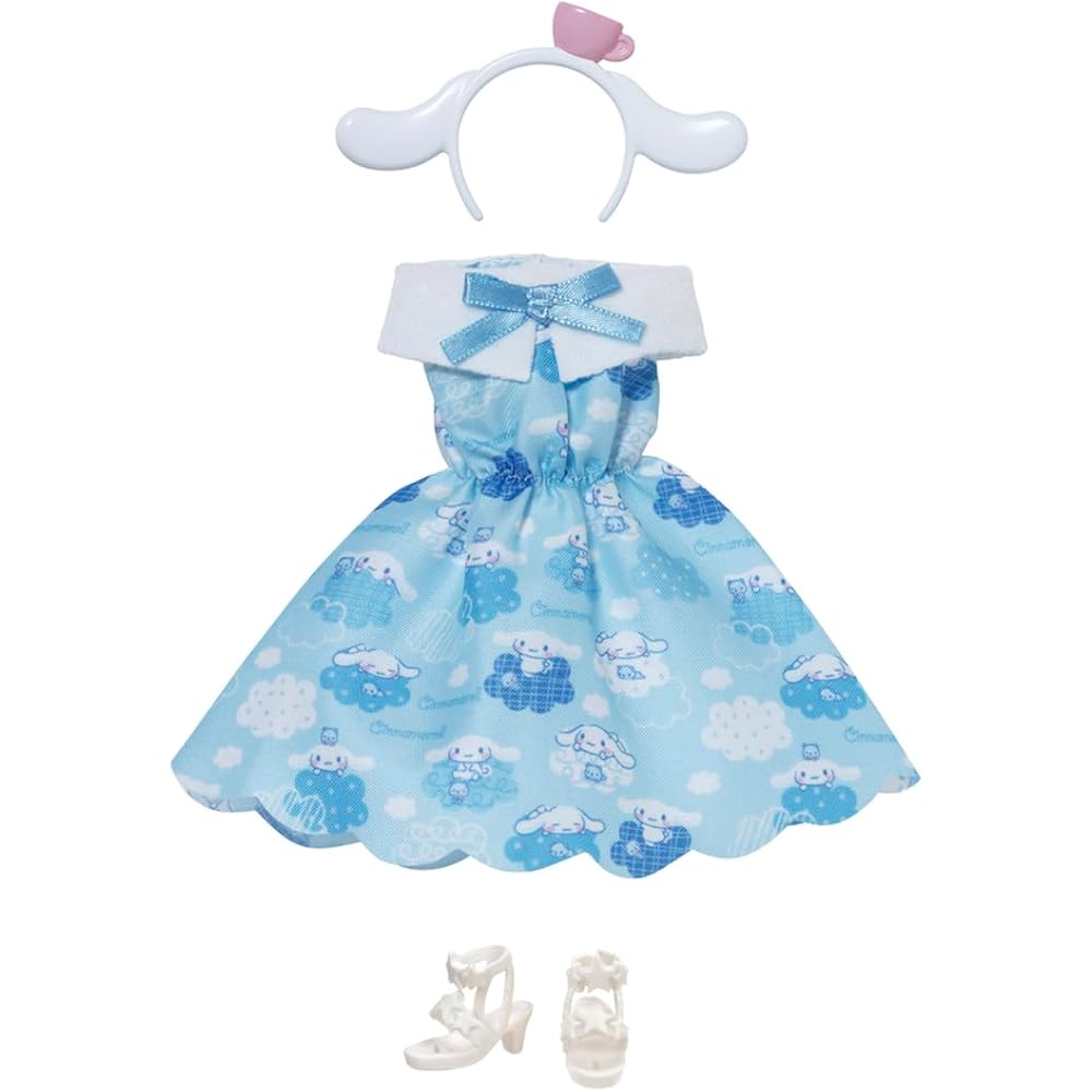 

Takara Tomy Licca-chan Dress My Choice Sanrio Characters Cinnamonroll Outfit with Headband Toy for Ages 3 and Up