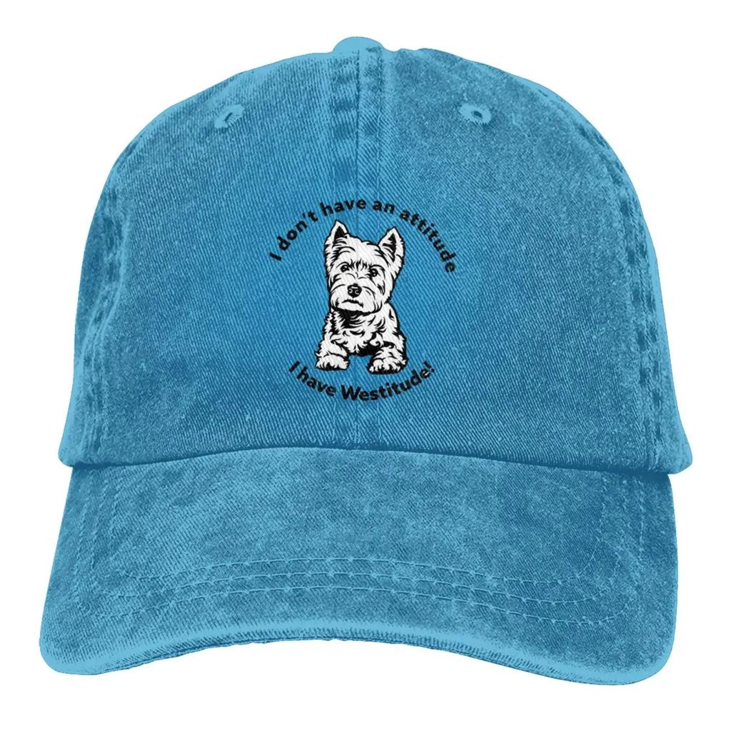 Pure Color Dad Hats Westitude Women's Hat Sun Visor Baseball Caps West Highland Dog Peaked Cap