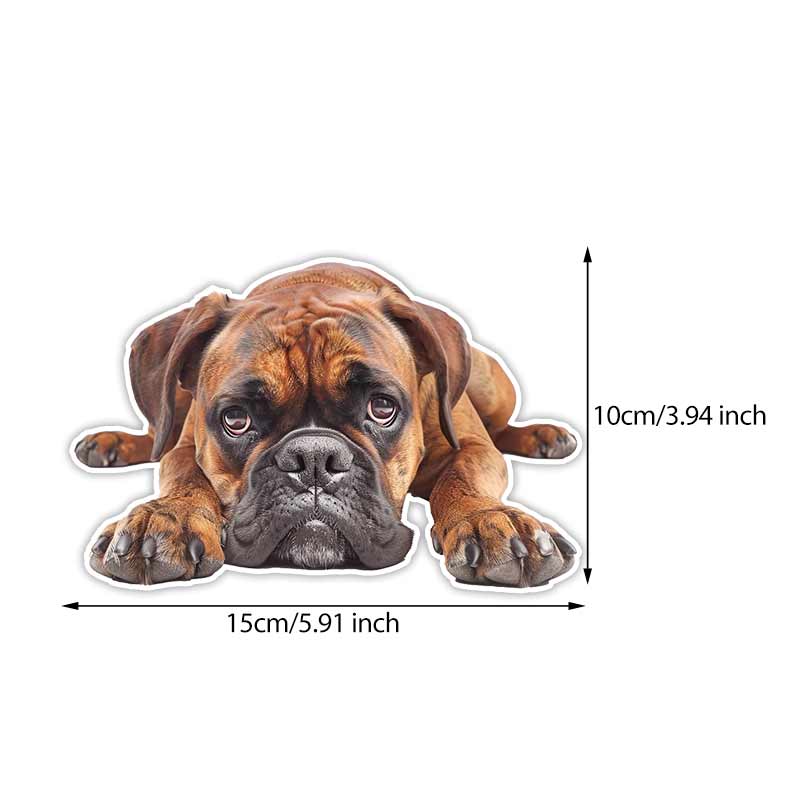 Cute Guard Dog Car Sticker Vinyl Decal Waterproof Rear Window Motorcycle Camper Bumper Truck Laptop Decoration TM219