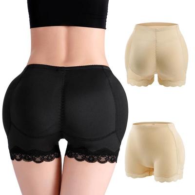 Ladies' Hip-Lifting Boxer Shapewear with Lace Trim: Enhances Hips & Buttocks, Plus Size for Tummy Control.