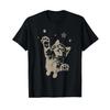 Y2k Cat Jumping Stars 90s 2000s Grunge Silly Vintage T Shirt Vintage Homme Stretched Breathable Top For Everyday Wear