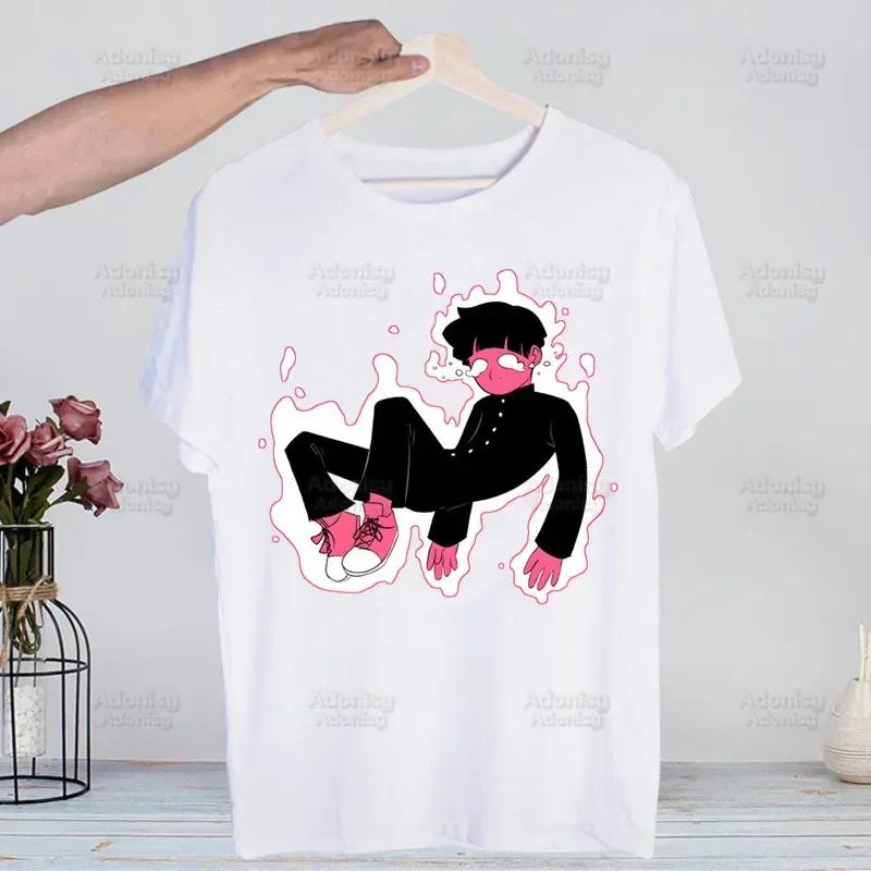 

Футболка Mob Psycho 100 Мужская Ретро Топы Футболки Харадзюку Один Аниме Манга Шигео Кагеяма Футболка Уличная Одежда Хип-Хоп Мужские Футболки 4XL