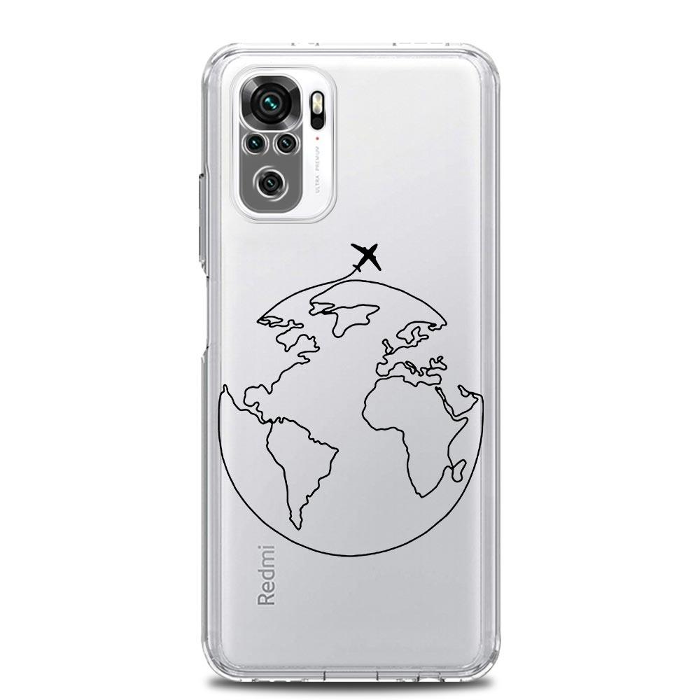 Fashion Planes World Map Travel Phone Case For Xiaomi Redmi Note 12 5G 9S 9 8 10 11 Pro Plus 4G 9T 8T 10C 9C 9A 7 Clear Cover