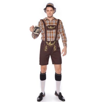 Vêtements d'Oktoberfest Salopette à carreaux Costume Vêtements Ding Dong Bavarois pour femmes Bas Chemise