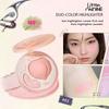 Little ONDINE duo-color highlighter 01-03, 2-In-1 Highlighter & Contour, Pink Highlighter & Natural Contour, Rosy Brightening & Shaping