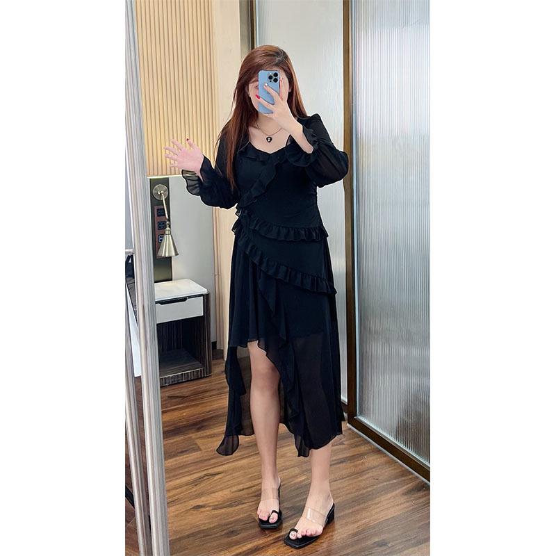 

Новое весеннее французское повседневное платье свободного кроя больших размеров для женщин 3XL for 150-165 lbs