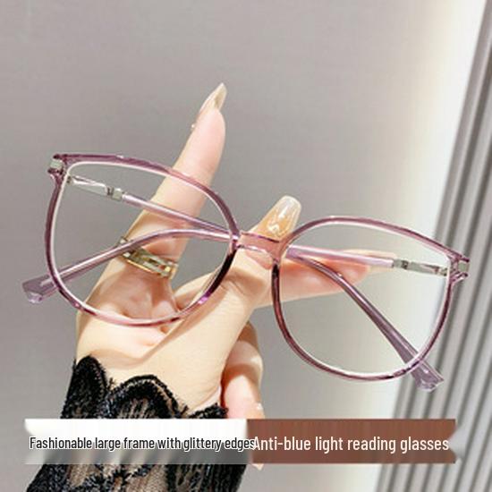 Men's Retro Anti-Blue Light Reading Glasses - Metal Frame for Middle-Aged and Older Users