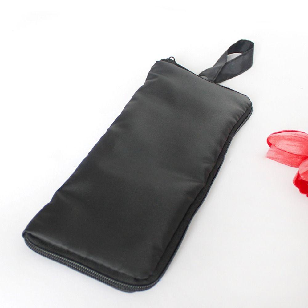 Microfiber Umbrella Storage Bag Handle Hanging Loop Umbrella Carrier Hand Washable Black Color Folding Umbrella Bag Storage Use
