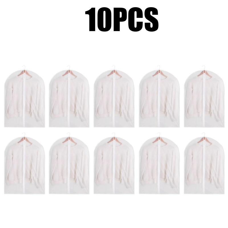 1-20PCS Clothes Dust Cover Transparent Thickened Washable Dust Bag Household Dust Cover Coat Suit Cover Hanging Clothes Bag