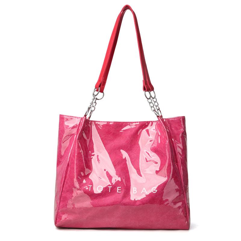 

Женская модная сумка-тоут Genrous через плечо - Прозрачная сумка с монограммой и принтом для путешествий, отдыха на природе и пляжа розы красного