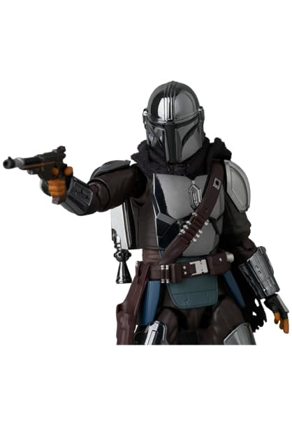 MAFEX 256 THE MANDALORIAN CHROME Action Figur Ca. 160 mm groß Nein. Ver. Vorbemalte Figur,