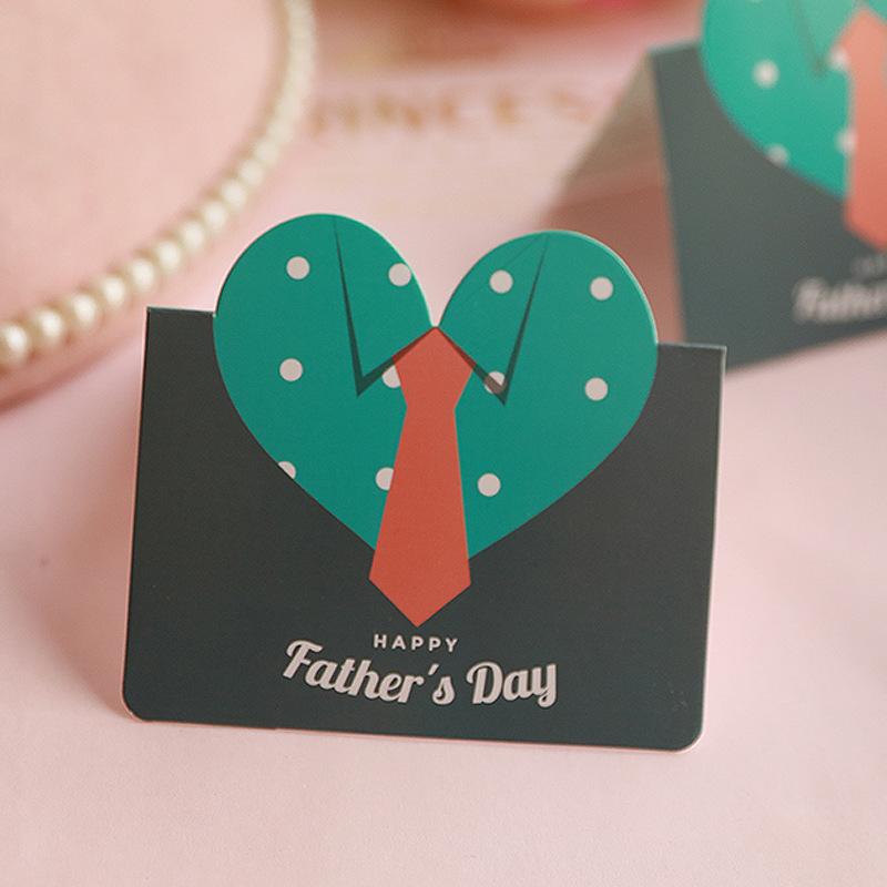 10Pcs 3D Heart Pop Up Greeting Card for Fathers Day Birthday Thank You Message Foldable Card with Love Shape Decoration Personalized Writing Space