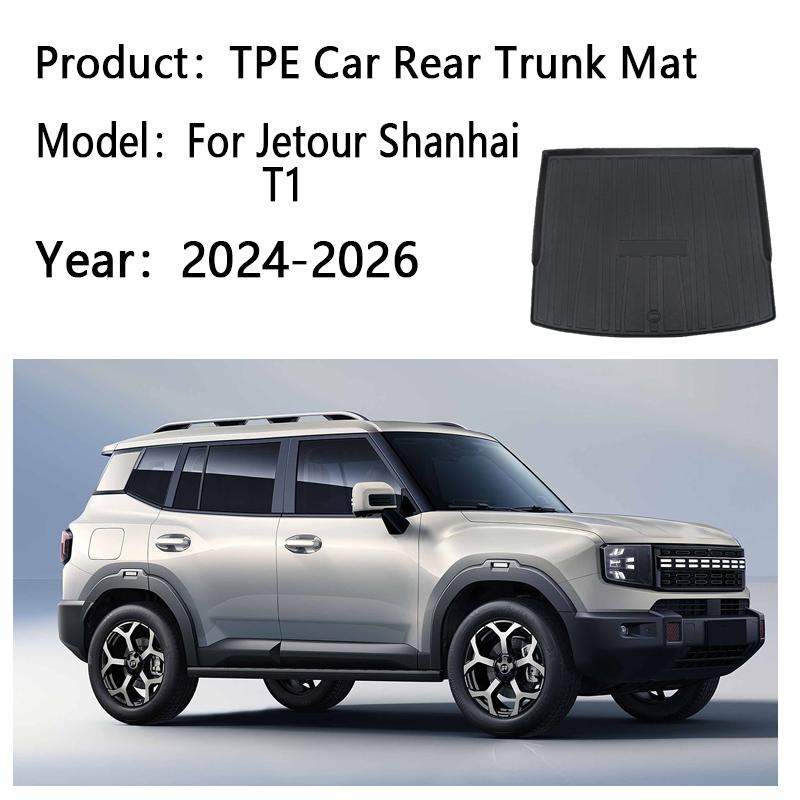 TPE Car Rear Trunk Mat For Jetour Shanhai T1 2024 2025 2026 Carpet Storage Pad Cargo Tray Cushion Boot Mats Car Accessories