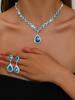 Bridal Crystal Jewelry Set: Versatile Necklace & Earrings