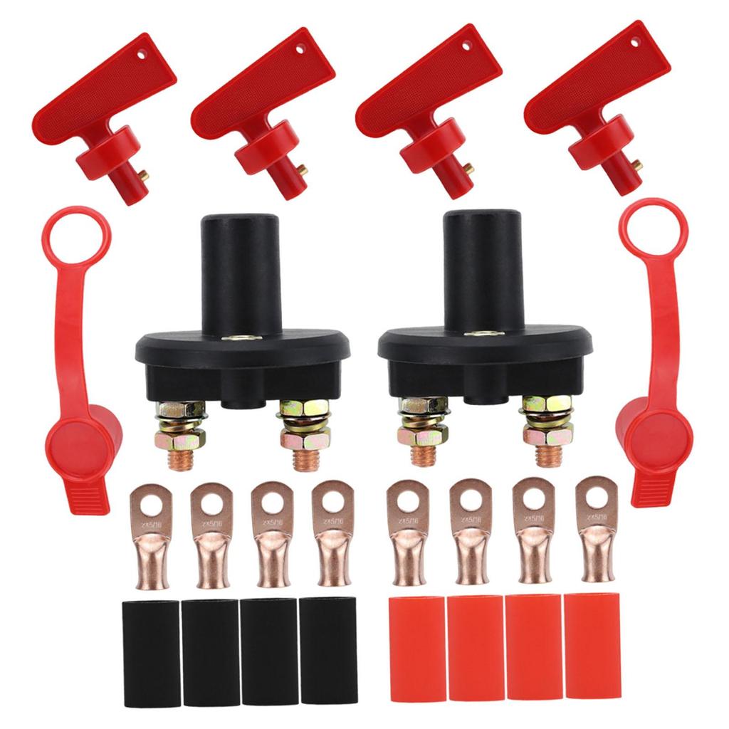 Battery Disconnect Switch 2 Hole Battery Isolator Switch Sturdy Accessories for Vehicles RV UTV Repair Parts Professional