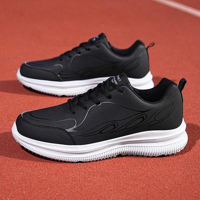 Herbst- und Winter-wasserdichte und rutschfeste Sportschuhe Lederoberfläche atmungsaktiv lässig Übergröße-Größe Herrenschuhe