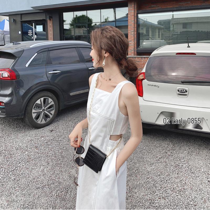 Spring/Summer 2026 French Retro Knee-Length Sleeveless Puff Dress