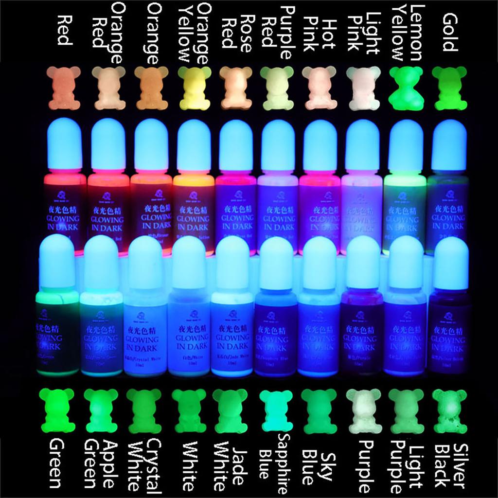 Yousheng 20 Colors Luminous Pigment Dye UV Resin Epoxy DIY Making Crafts Jewelry Supply