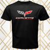 Corvette Racing Logo Schwarz Unisex T-Shirt Herren Damen Neu Rundhals Sommer Baumwolle Lässig Locker Große Größen Mode Oversized Damen Herren Kleidung