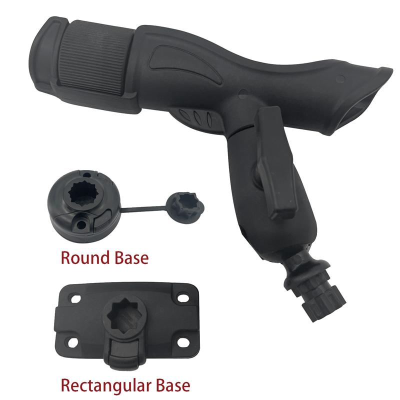 ABLZ-Adjustable Removable 360 Degree Fishing Rod Holder Rest Kayak Boat Support Tools Pole Bracket