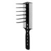 Barber Double Sided Guide Comb Multi Cutting Length Ergonomic Wide Tooth Comb for Hairdresser Black